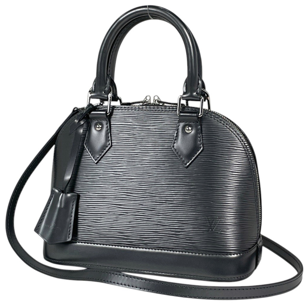Louis Vuitton Alma BB Shoulder Bag, 2-way, Epi Leather, Anthracite Nacre, M41...